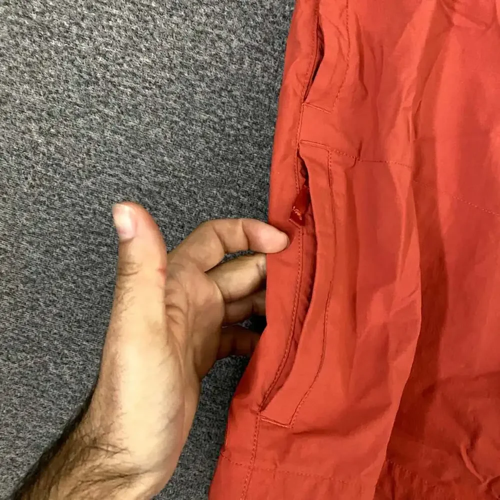 The North Face Men’s Size 36 Orange Nylon Zip Pocket Outdoors Hiking Trail Short